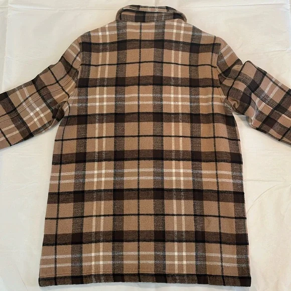 NWT Tentree Flannel Utility Jacket. Button Up Shacket - Cartouche/Slate Brown - Picture 6 of 12
